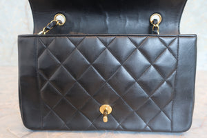 CHANEL/シャネル ダイアナマトラッセチェーンショルダーバッグ ラムスキン ブラック/ゴールド金具 ショルダーバッグ 700070063
