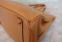 Load image into Gallery viewer, HERMES BIRKIN 35 Ardennes leather Natural □B Engraving Hand bag 800070026
