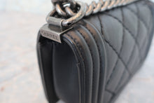 Load image into Gallery viewer, CHANEL LeBOY CHANEL chain shoulder bag Lambskin Black/Goldr hadware Shoulder bag 600080159
