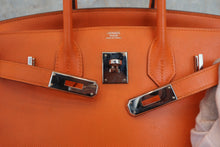 画像をギャラリービューアに読み込む, HERMES／エルメス バーキン30 ヴォーエプソン オレンジ □L刻印 ハンドバッグ 800030096
