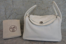 Load image into Gallery viewer, HERMES LINDY 34 Clemence leather White □K Engraving Shoulder bag 700010123
