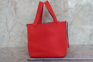 HERMES／エルメス ピコタンロックＭＭ トリヨンクレマンス ルージュクー D刻印 ハンドバッグ 700080121