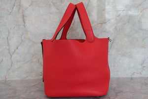 HERMES／エルメス ピコタンロックＭＭ トリヨンクレマンス ルージュクー D刻印 ハンドバッグ 700080121