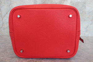 HERMES／エルメス ピコタンロックＭＭ トリヨンクレマンス ルージュクー D刻印 ハンドバッグ 700080121