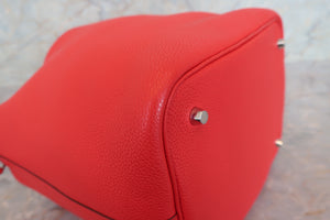 HERMES／エルメス ピコタンロックＭＭ トリヨンクレマンス ルージュクー D刻印 ハンドバッグ 700080121
