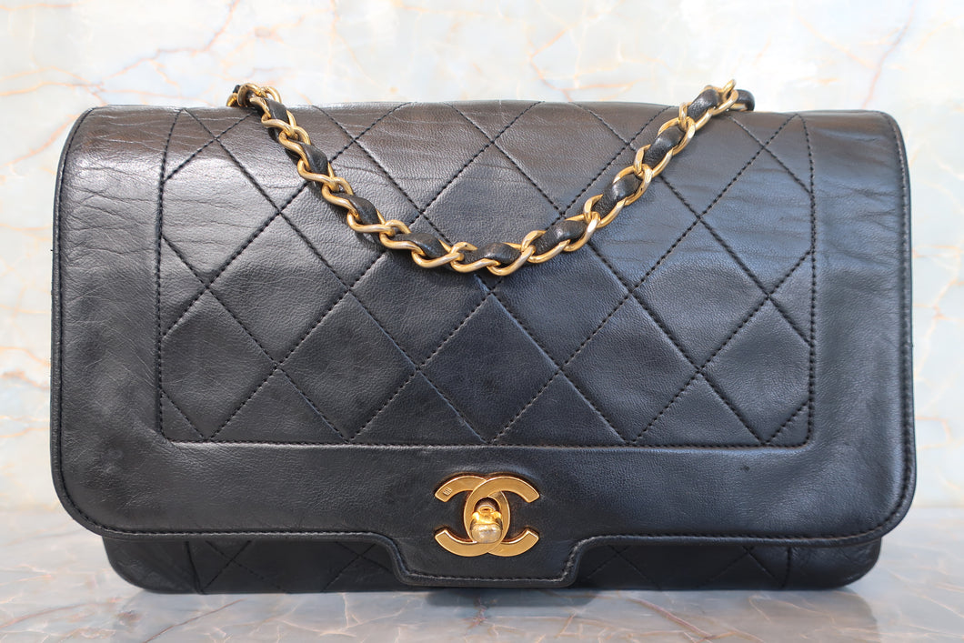 CHANEL/シャネル マトラッセチェーンショルダーバッグ ラムスキン ブラック/ゴールド金具 ショルダーバッグ 700100225
