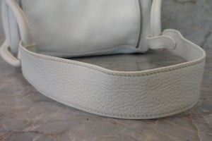 HERMES LINDY 34 Clemence leather White □K Engraving Shoulder bag 700010123