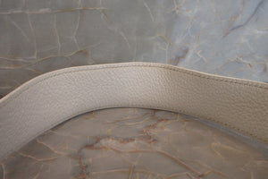 HERMES LINDY 34 Clemence leather White □K Engraving Shoulder bag 700010123