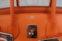 画像をギャラリービューアに読み込む, HERMES／エルメス バーキン30 ヴォーエプソン オレンジ □L刻印 ハンドバッグ 800030096
