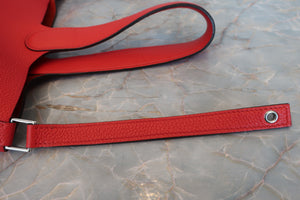 HERMES／エルメス ピコタンロックＭＭ トリヨンクレマンス ルージュクー D刻印 ハンドバッグ 700080121
