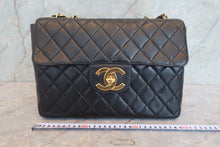 画像をギャラリービューアに読み込む, CHANEL/シャネル 中マトラッセシングルフラップチェーンショルダーバッグ ラムスキン ブラック/ゴールド金具 ショルダーバッグ 800010078
