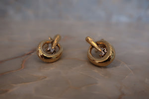 NINA RICCI logo earring Gold plate Gold Earring 300010101
