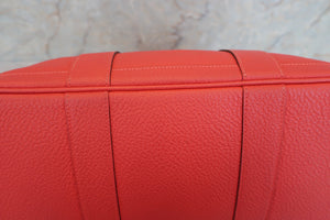 HERMES GARDEN PARTY PM Negonda leather Rouge pivoine R Engraving Tote bag 600040111