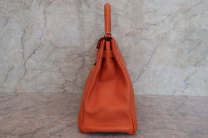 HERMES／エルメス ケリー35 トゴ オレンジ □Q刻印 ショルダーバッグ 700090231