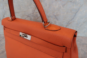 HERMES／エルメス ケリー35 トゴ オレンジ □Q刻印 ショルダーバッグ 700090231