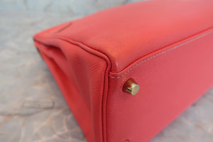 HERMES CANDY KELLY 32 Epsom leather Rose jaipur/Gold □P Engraving Shoulder bag 600050108