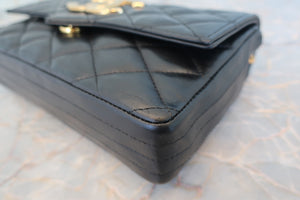 CHANEL/シャネル デカココチェーンショルダーバッグ ラムスキン ブラック/ゴールド金具 ショルダーバッグ 700080173