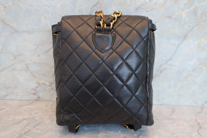 CHANEL/シャネル マトラッセチェーンリュック ラムスキン ブラック/ゴールド金具 リュック 700070090