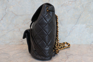 CHANEL/シャネル マトラッセチェーンリュック ラムスキン ブラック/ゴールド金具 リュック 700070090