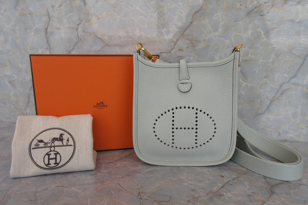 HERMES  EVELYNE TPM Clemence leather Vert fizz B刻印 Shoulder bag 700040196