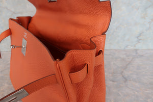HERMES／エルメス ケリー35 トゴ オレンジ □Q刻印 ショルダーバッグ 700090231