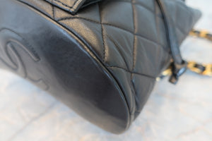CHANEL/シャネル マトラッセチェーンリュック ラムスキン ブラック/ゴールド金具 リュック 700070090