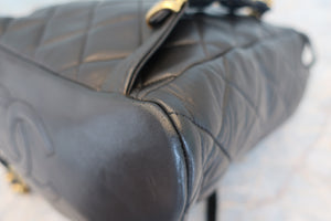 CHANEL/シャネル マトラッセチェーンリュック ラムスキン ブラック/ゴールド金具 リュック 700070090