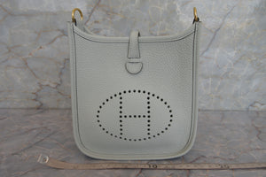 HERMES  EVELYNE TPM Clemence leather Vert fizz B刻印 Shoulder bag 700040196