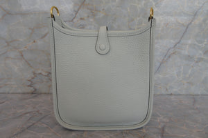 HERMES  EVELYNE TPM Clemence leather Vert fizz B刻印 Shoulder bag 700040196