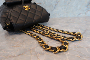 CHANEL/シャネル マトラッセチェーンリュック ラムスキン ブラック/ゴールド金具 リュック 700070090