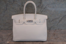 将图片加载到图库查看器，HERMES BIRKIN 35 Clemence leather White □I刻印 Hand bag 600070095
