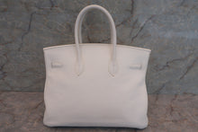 将图片加载到图库查看器，HERMES BIRKIN 35 Clemence leather White □I刻印 Hand bag 600070095
