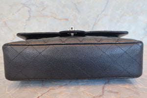 CHANEL/シャネル マトラッセＷフラップＷチェーンショルダーバッグ キャビアスキン ブラック/シルバー金具 ショルダーバッグ 700080137