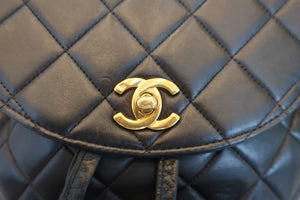 CHANEL/シャネル マトラッセチェーンリュック ラムスキン ブラック/ゴールド金具 リュック 700070090