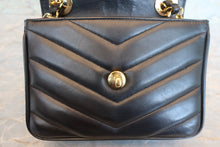 画像をギャラリービューアに読み込む, CHANEL/シャネル Vステッチチェーンショルダーバッグ ラムスキン ブラック/ゴールド金具 ショルダーバッグ 700100232
