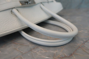 HERMES BIRKIN 35 Clemence leather White □I刻印 Hand bag 600070095