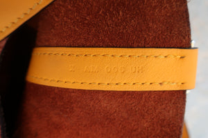 HERMES PICOTIN LOCK TOUCH MM Clemence leather/Swift leather Cuivre/Jaune d'or X Engraving Hand bag 700060008