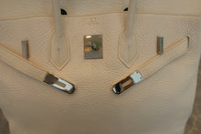 Load image into Gallery viewer, HERMES BIRKIN 35 Clemence leather White □I Engraving Hand bag 600070095
