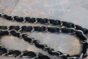 CHANEL/シャネル マトラッセＷフラップＷチェーンショルダーバッグ キャビアスキン ブラック/シルバー金具 ショルダーバッグ 700080137
