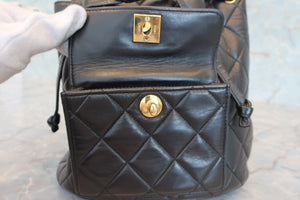 CHANEL/シャネル マトラッセチェーンリュック ラムスキン ブラック/ゴールド金具 リュック 700070090