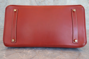 HERMES BIRKIN 35 Box carf leather Brique □B刻印 Hand bag 600050029