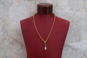 NINA RICCI Rhinestone Necklace Gold plated Gold Necklace 300010071