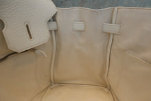 将图片加载到图库查看器，HERMES BIRKIN 35 Clemence leather White □I刻印 Hand bag 600070095
