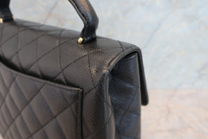 CHANEL/シャネル マトラッセ台形ハンドバッグ キャビアスキン ブラック/ゴールド金具 ハンドバッグ 700070124