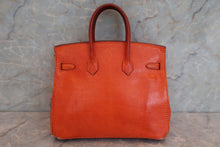 将图片加载到图库查看器，HERMES BIRKIN 25 Lizard Orange □J刻印 Hand bag 600090289
