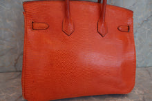 将图片加载到图库查看器，HERMES BIRKIN 25 Lizard Orange □J刻印 Hand bag 600090289
