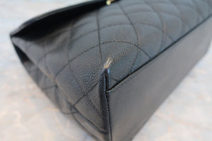 CHANEL/シャネル マトラッセ台形ハンドバッグ キャビアスキン ブラック/ゴールド金具 ハンドバッグ 700070124