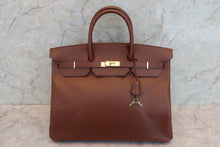 将图片加载到图库查看器，HERMES BIRKIN 40 Ardennes leather Marron fonce □B刻印 Hand bag 600090165
