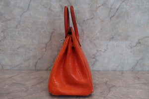 HERMES BIRKIN 25 Lizard Orange □J刻印 Hand bag 600090289