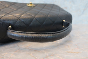 CHANEL/シャネル マトラッセ台形ハンドバッグ キャビアスキン ブラック/ゴールド金具 ハンドバッグ 700070124